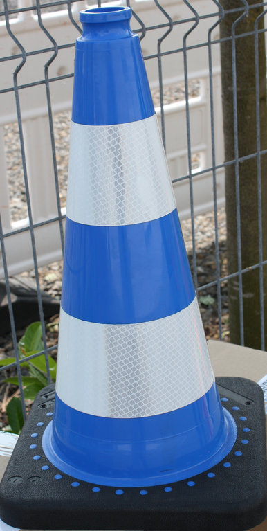 Leitkegel Warnkegel Pylone blau 50 cm stapelbar, standsicher