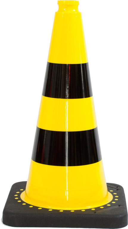 UvV Leitkegel 50 cm gelb flexibel, stapelbar (Pylone Warnkegel)