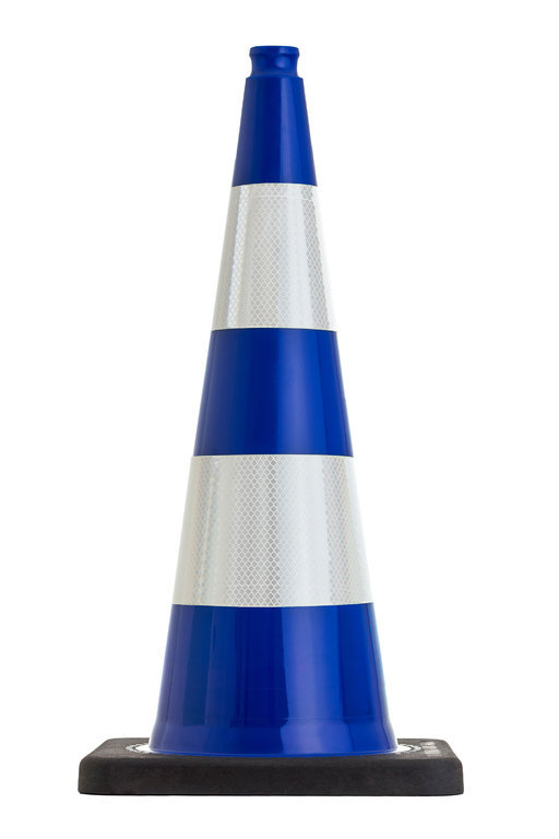 Leitkegel 75 cm blau flexibel (Pylone Warnkegel)