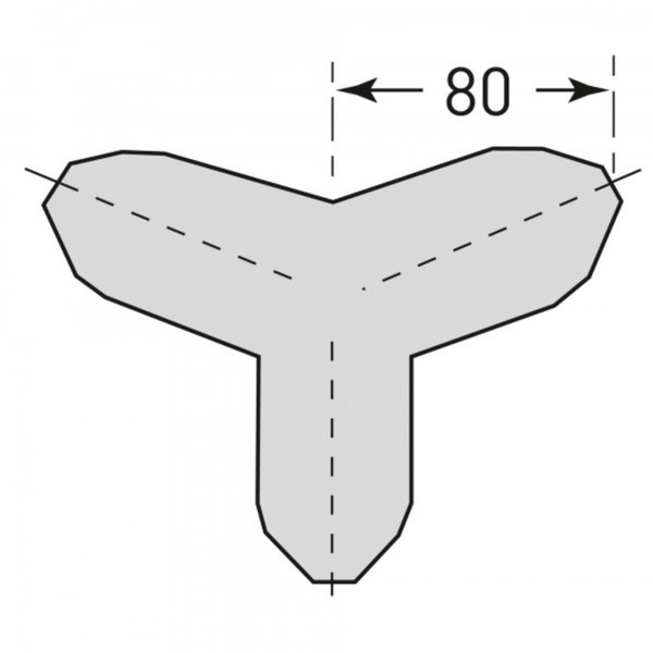 MORION-Prallschutz, Trapezform, Kantenschutz 40/40 mm, Außenecke