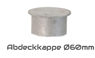 Absperrpfosten Abdeckkappe Ø60 mm, lose einsteckbar, verzinkt