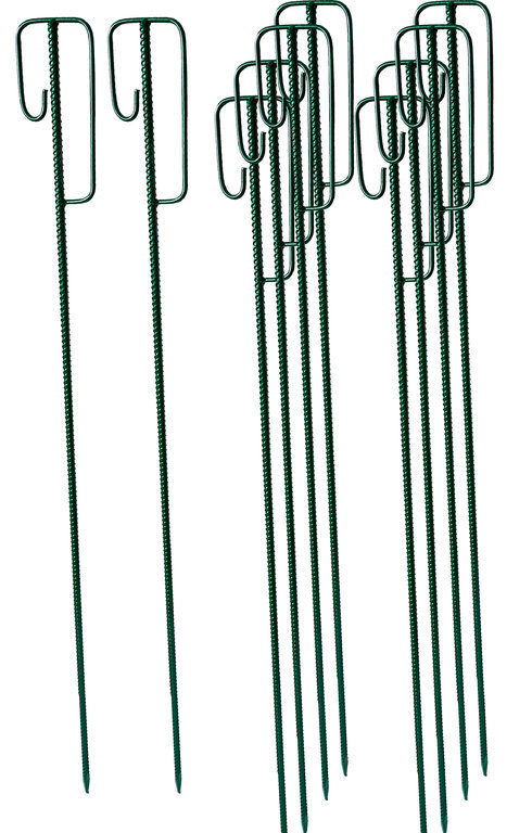 10 Absperrhalter, grün Absperrleinenhalter 14 mm x 1220 mm