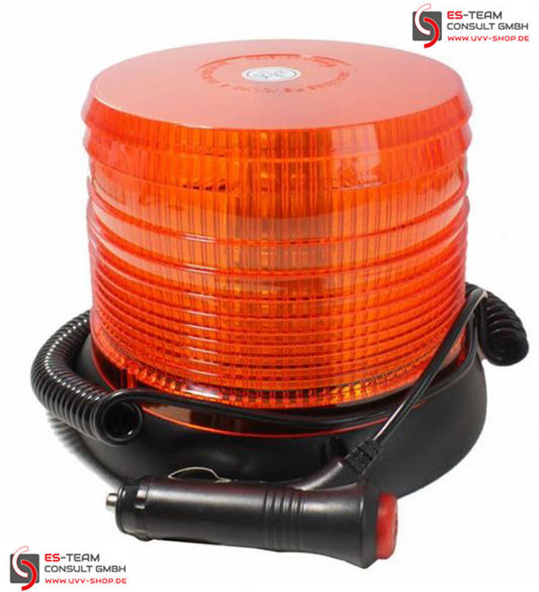Kfz Rundum LED Kennleuchte 12/24V 80LED Orange - Magnetleuchte