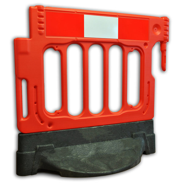 UvV® Heavywall Absperrgitter in rot mit reflektierender Folie RA1