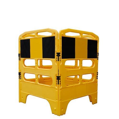 Schachtschutzgitter Set 4x1m gelb Schrankenfolie gelb/schwarz