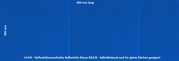 Reflexfolien Zuschnitt 60x20cm retroreflektierende Klebe-Folie