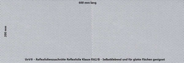 Reflexfolien Zuschnitt 60x20cm retroreflektierende Klebe-Folie