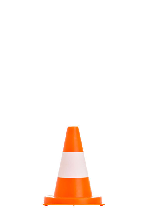 Verkehrsleitkegel 5 Stück Pylone flexibel PVC orange weiß 32 cm tagesleuchtend