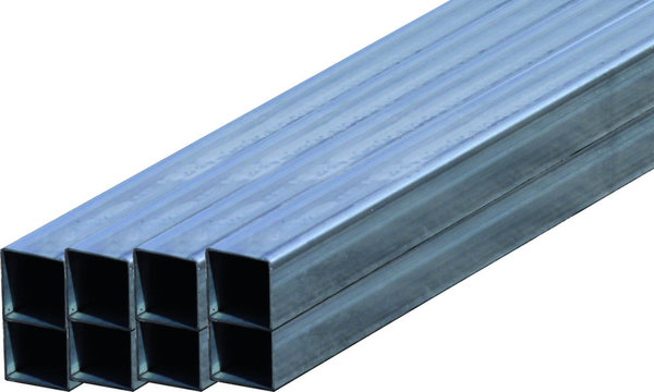 Schaftrohr 2,0 Meter Stahl 1,5 mm x 40 x 40 mm (Paket 10 Stück)