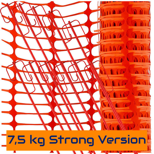Fangzaun Set Orange 50m 7,5kg +10 Halter Baustellen Absperrzaun