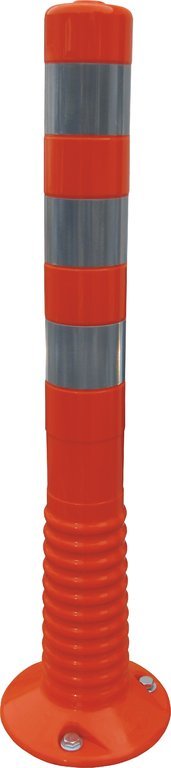 Absperrpfosten, Poller 75cm flexibel orange 3 x RA1 Folie