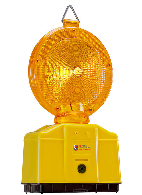 UvV Baustellenleuchte, Warnleuchte 6 V LED in gelb oder rot