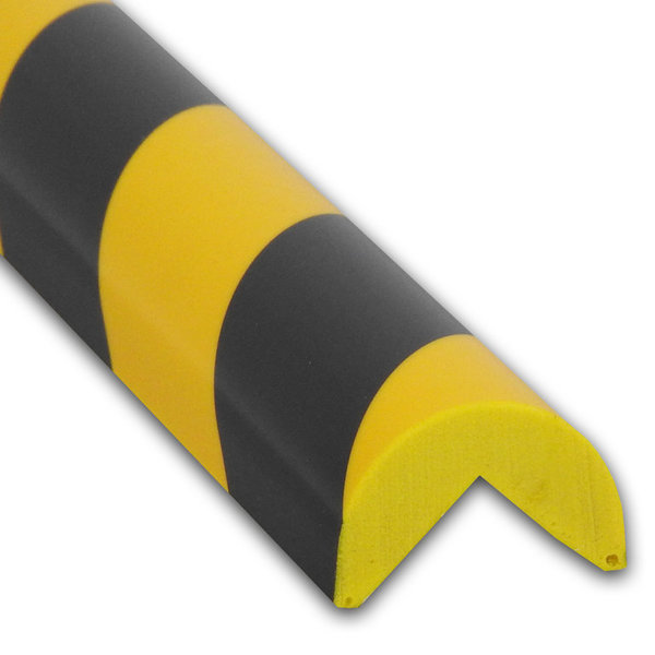 UvV Protect Schutzprofil Typ A in schwarz gelb 1 Meter PU-Schaum