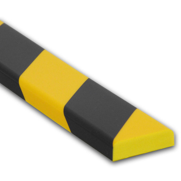 UvV Protect Schutzprofil Typ F in schwarz gelb 1 Meter PU-Schaum